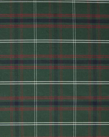 Funda de almohada Checked cotton percale - Green-navy, 50x90 cm - Lexington