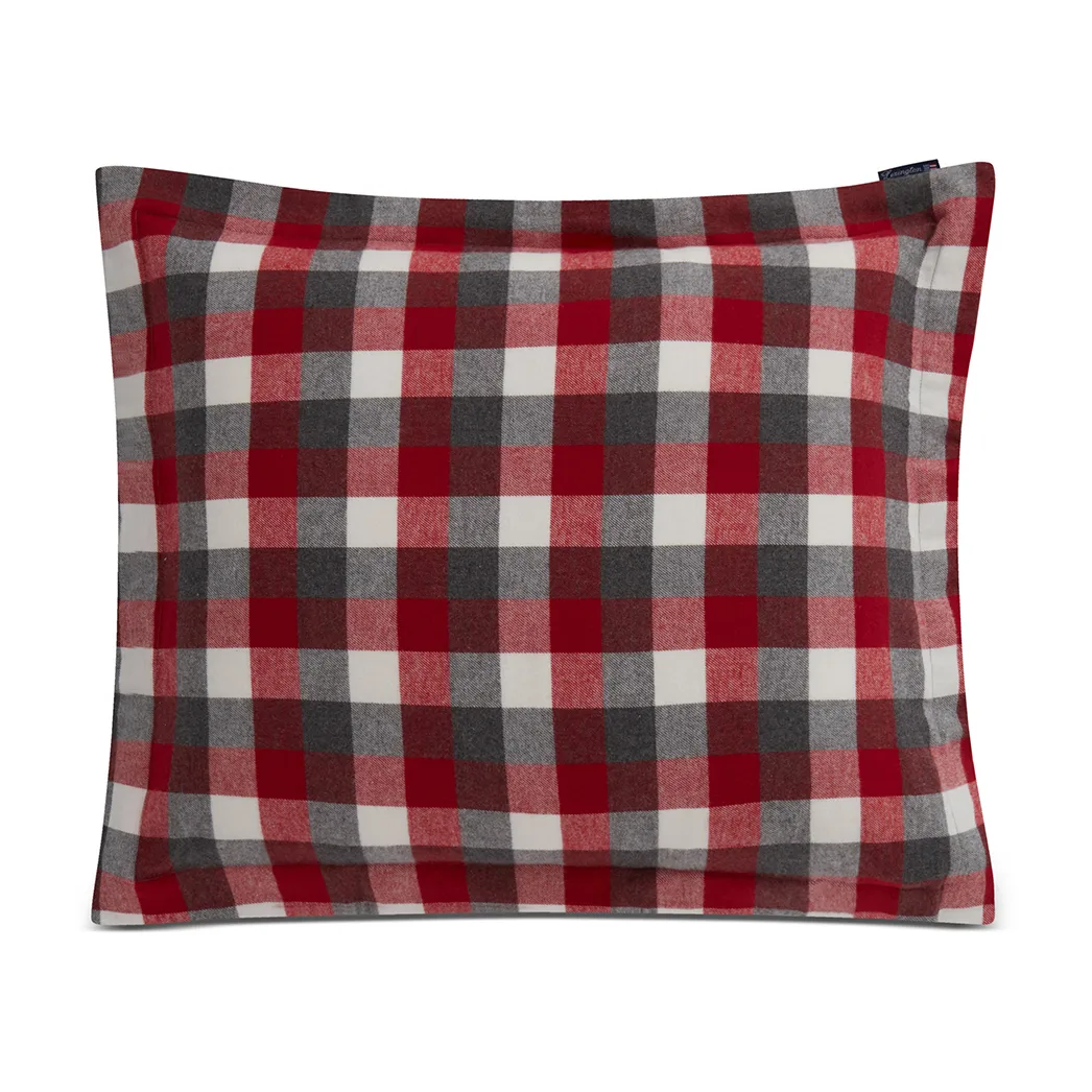 Funda de almohada Checked Flannel 50x60 cm, Rojo-gris oscuro Lexington