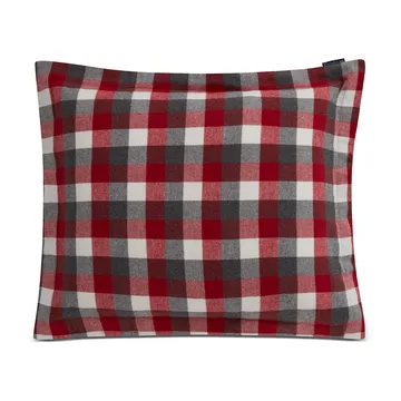 Funda de almohada Checked Flannel 50x60 cm - Rojo-gris oscuro - Lexington