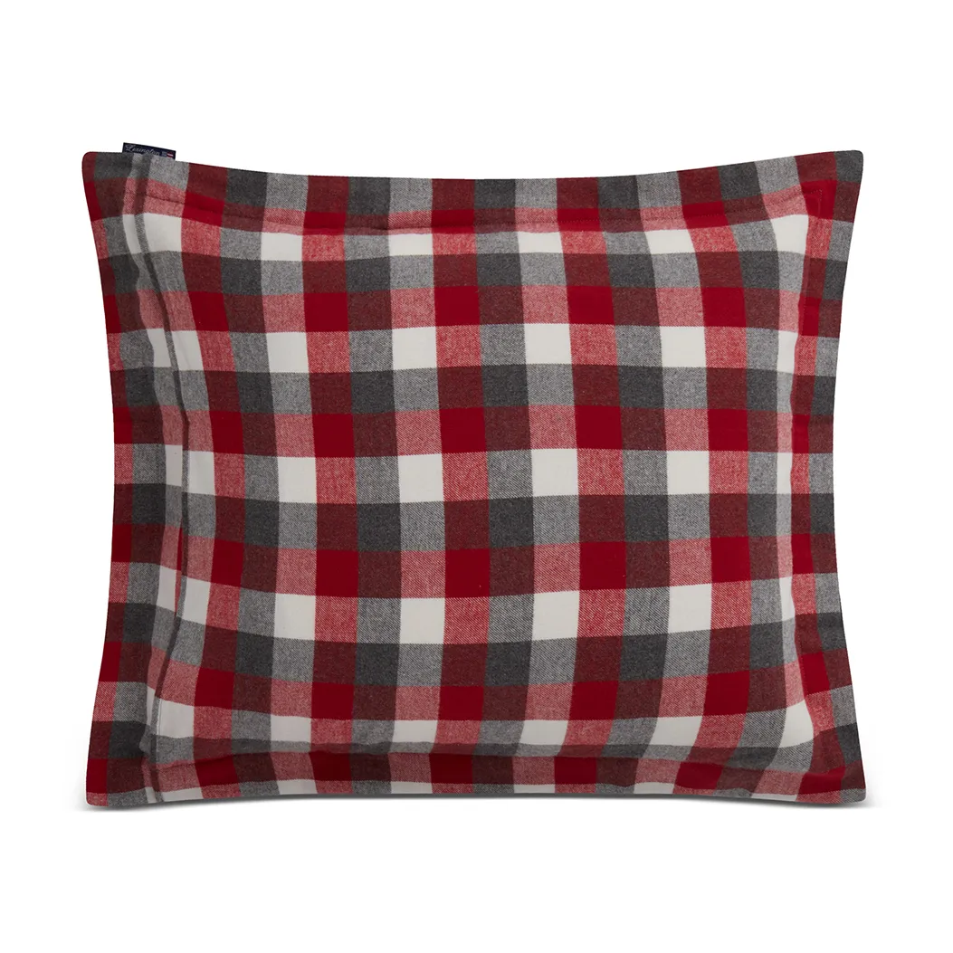 Funda de almohada Checked Flannel 50x60 cm, Rojo-gris oscuro Lexington