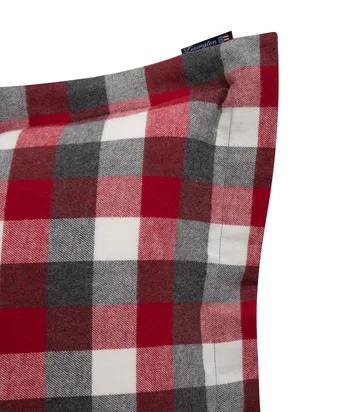 Funda de almohada Checked Flannel 50x60 cm - Rojo-gris oscuro - Lexington