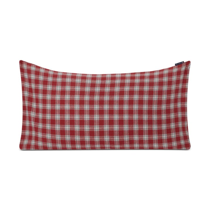Funda de almohada Checked Flannel 50x90 cm - Red-gray-white - Lexington