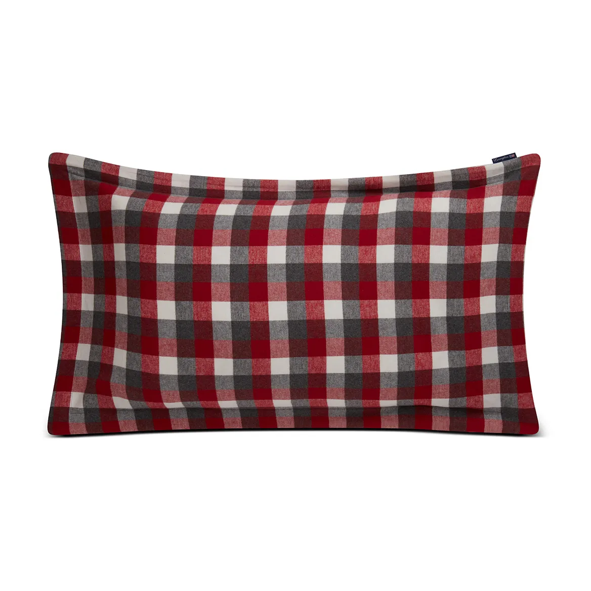 Funda de almohada Checked Flannel 50x90 cm, Rojo-gris oscuro Lexington
