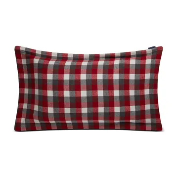 Funda de almohada Checked Flannel 50x90 cm - Rojo-gris oscuro - Lexington