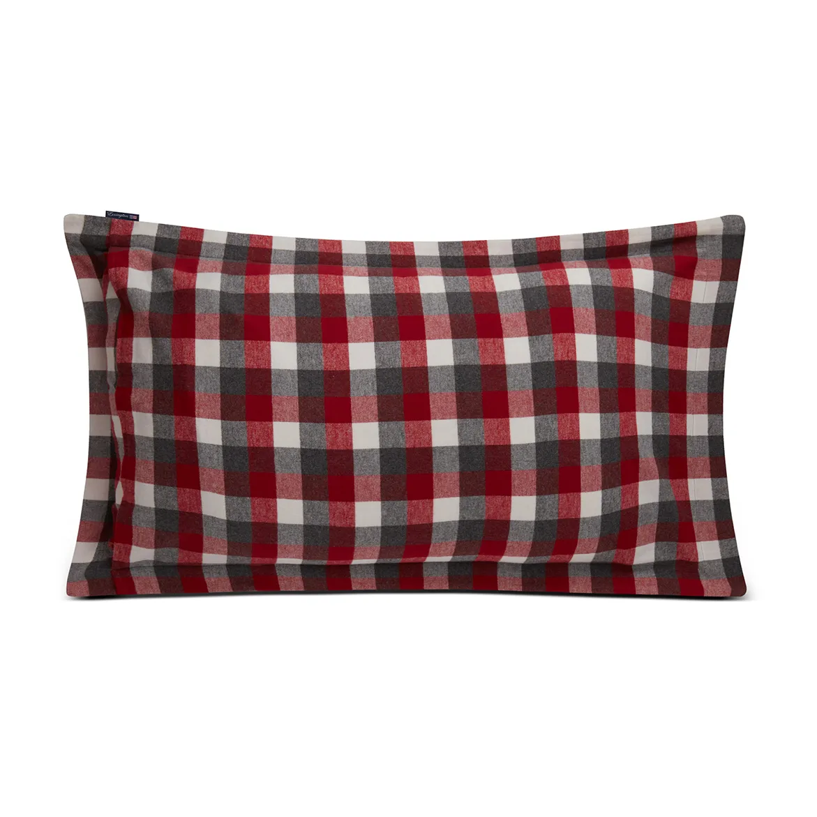 Funda de almohada Checked Flannel 50x90 cm, Rojo-gris oscuro Lexington