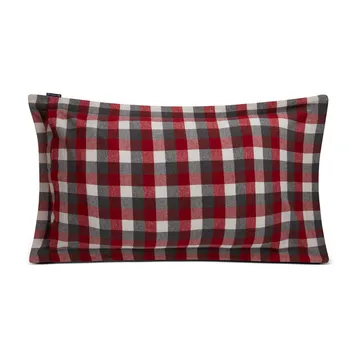 Funda de almohada Checked Flannel 50x90 cm - Rojo-gris oscuro - Lexington