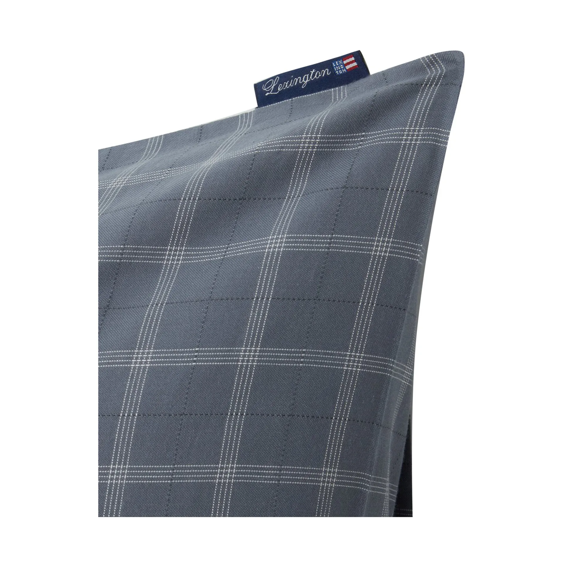 Funda de almohada Checked Pinpoint Oxford 50x60 cm, Dove Lexington