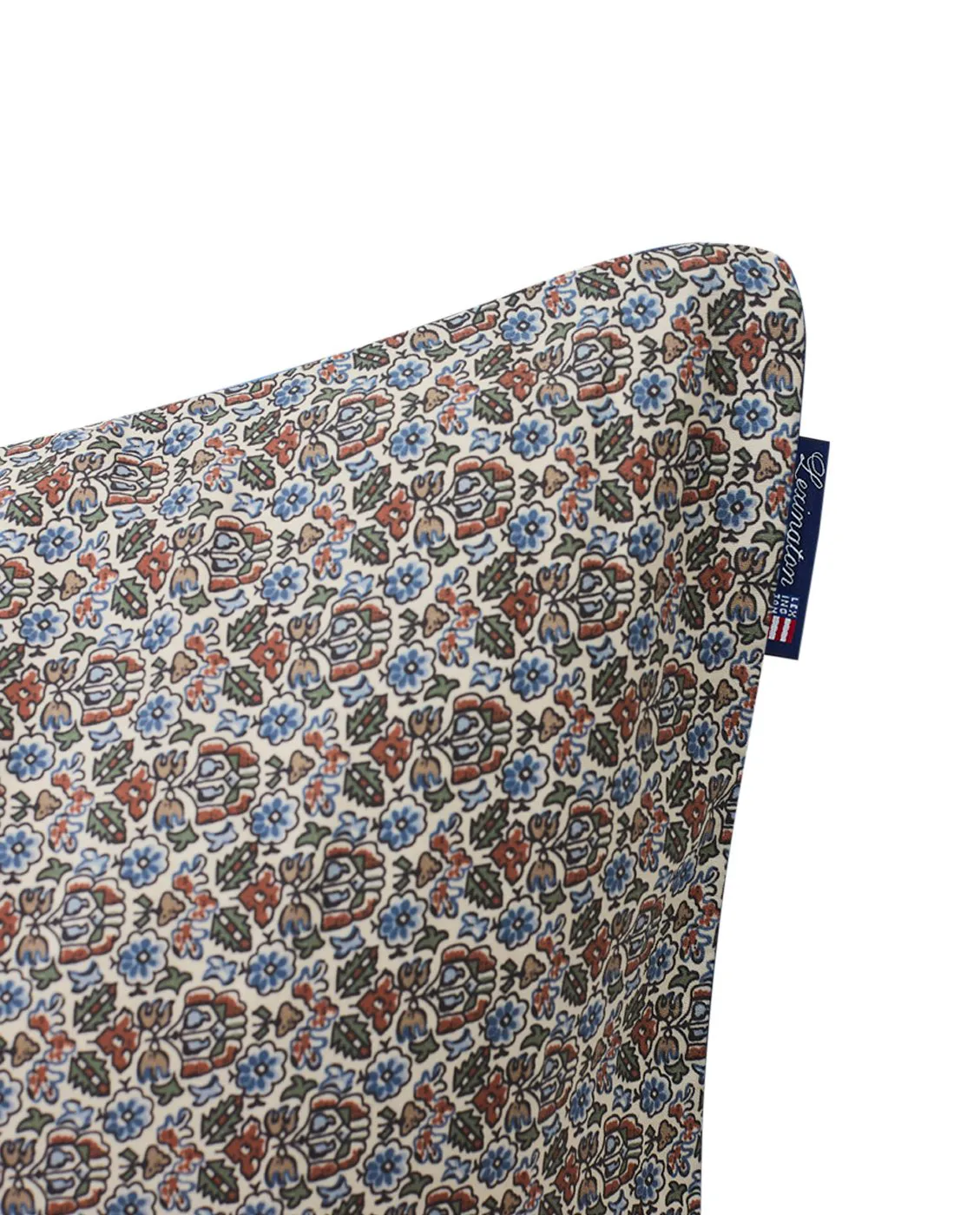 Funda de almohada de algodón Printed flowers 50x60 cm, Beige Multicolor Lexington