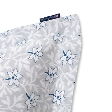 Funda de almohada Flower Print Cotton Sateen 65x65 cm - gris-azul - Lexington