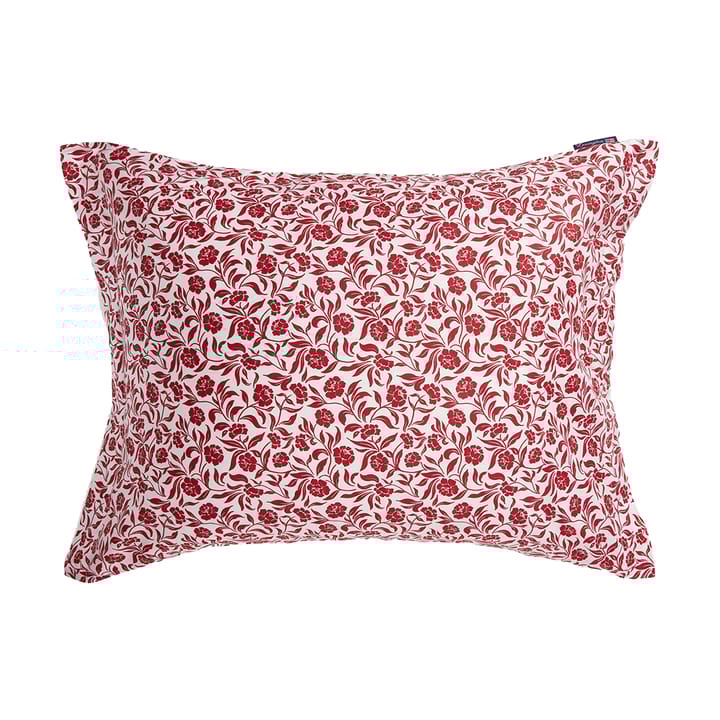 Funda de almohada Flower printed cotton sateens 50x60 cm - Blanco-rojo - Lexington