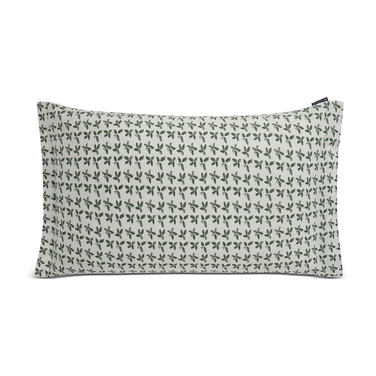 Funda de almohada Holly Printed Cotton Sateen 50x90 cm, Blanco-verde Lexington