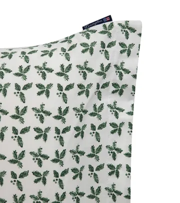 Funda de almohada Holly Printed Cotton Sateen 50x90 cm - Blanco-verde - Lexington