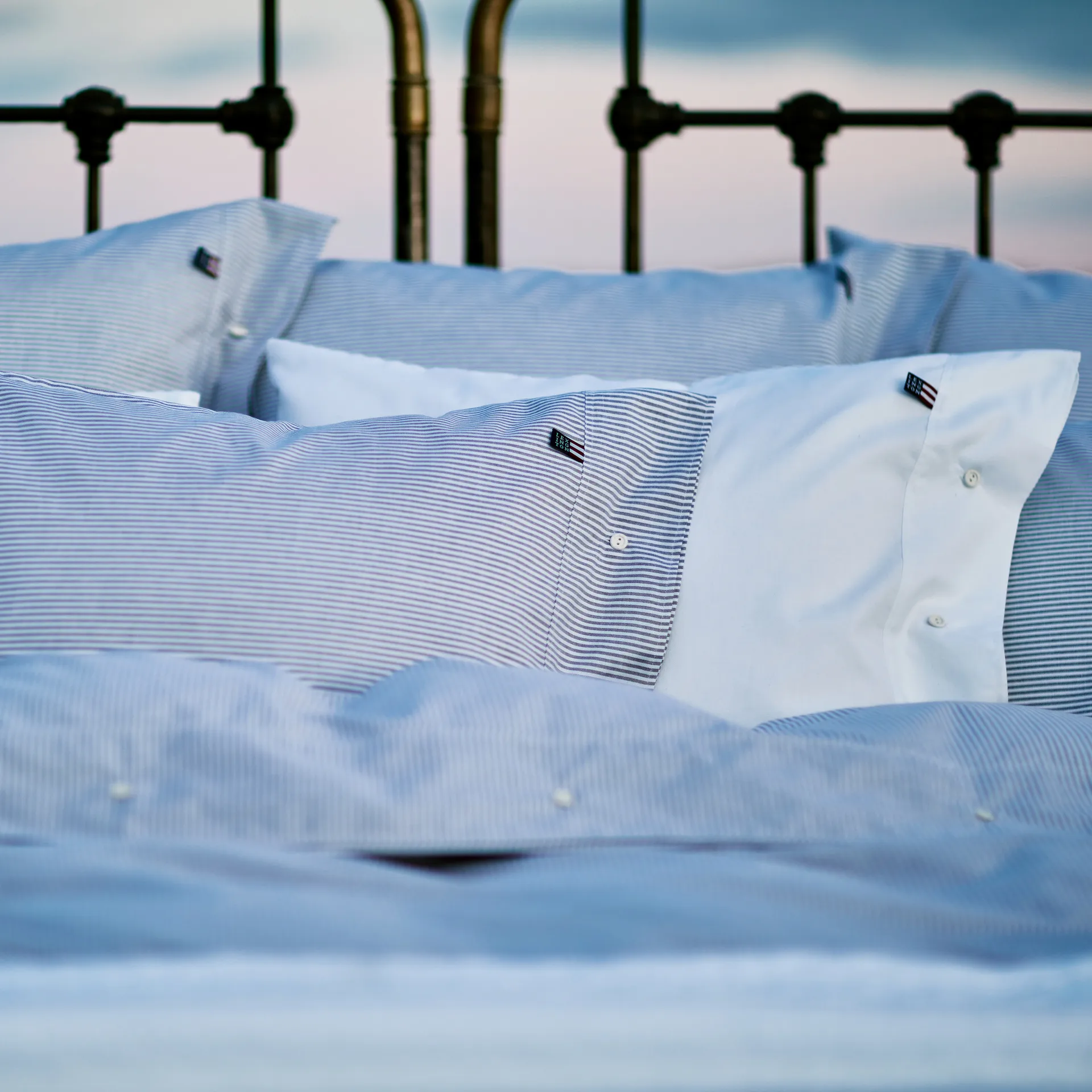 Funda de almohada Icons Pin Point 50x60 cm, Blue-white Lexington