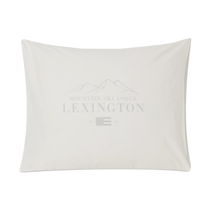 Funda de almohada Lexington Printed Cotton Poplin 50x60 cm - White-light gray - Lexington