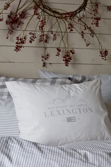 Funda de almohada Lexington Printed Cotton Poplin 50x60 cm - White-light gray - Lexington