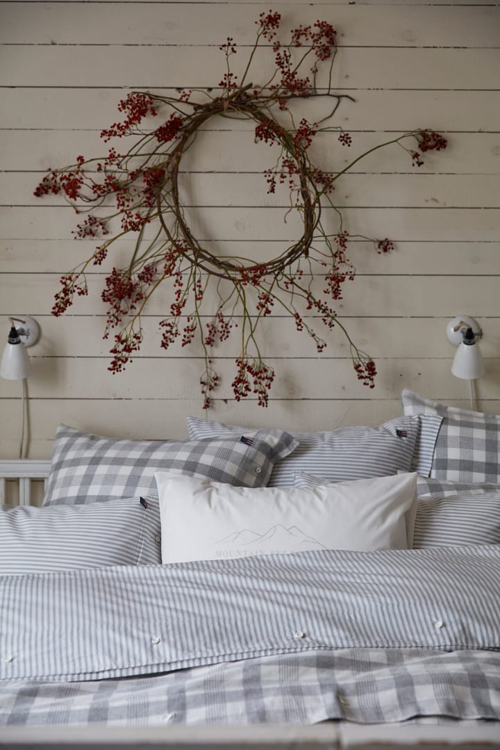 Funda de almohada Lexington Printed Cotton Poplin 50x60 cm, White-light gray Lexington