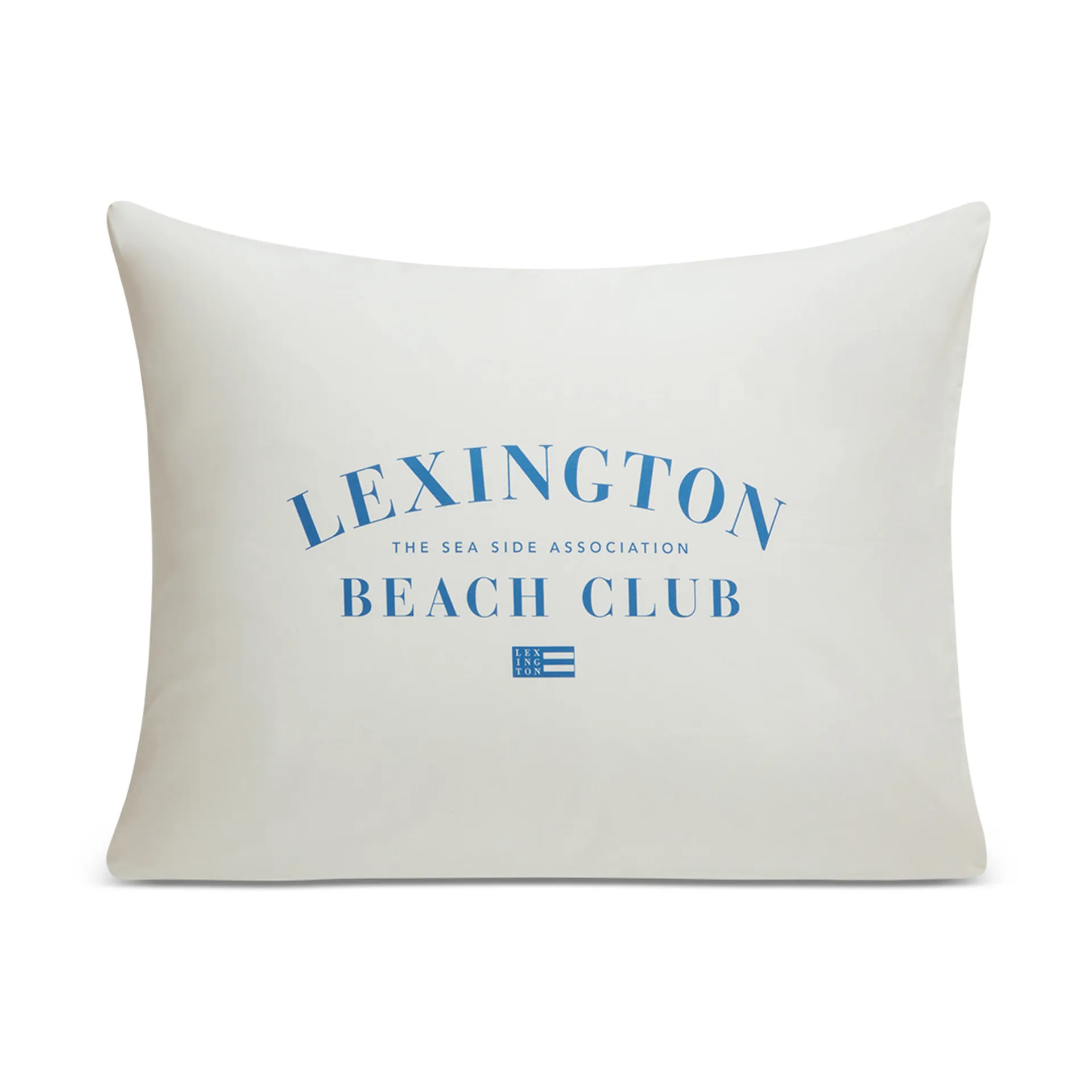 Funda de almohada Printed Organic Cotton Poplin 50x60 cm, Azul-blanco Lexington