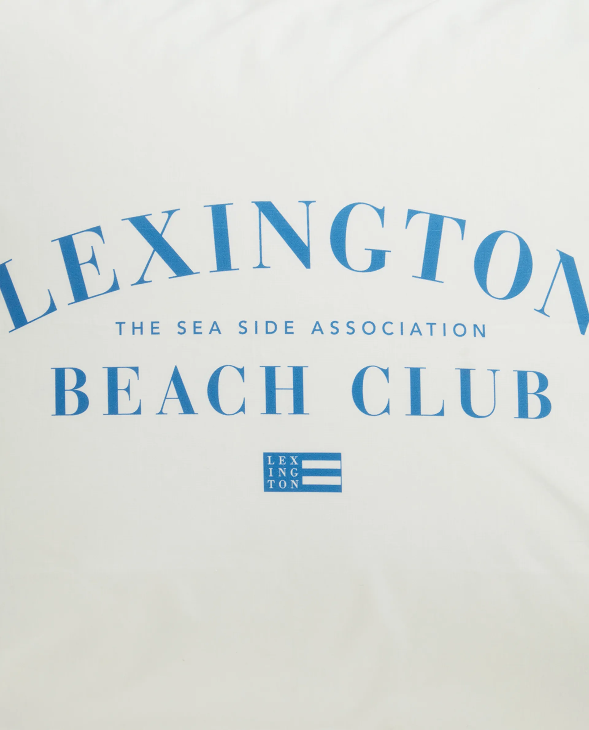 Funda de almohada Printed Organic Cotton Poplin 50x60 cm, Azul-blanco Lexington