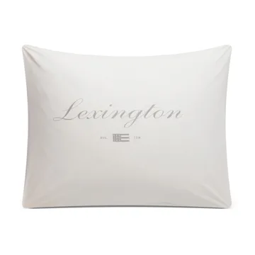 Funda de almohada Printed Organic Cotton Poplin 50x60 cm - blanco-gris - Lexington