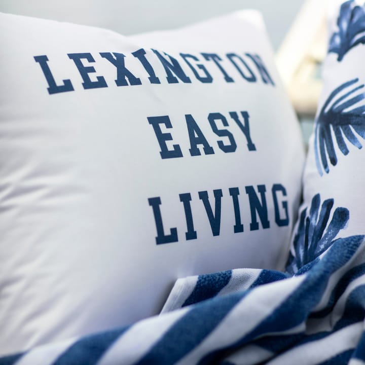 Funda de almohada Printed Organic Cotton Poplin 50x60 cm - White-blue - Lexington
