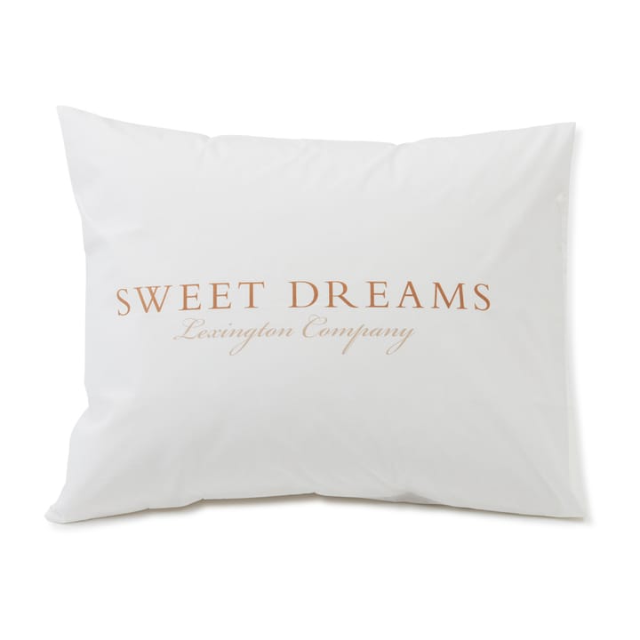 Funda de almohada Printed Sweet Dreams Poplin 50x60 cm - White - Lexington