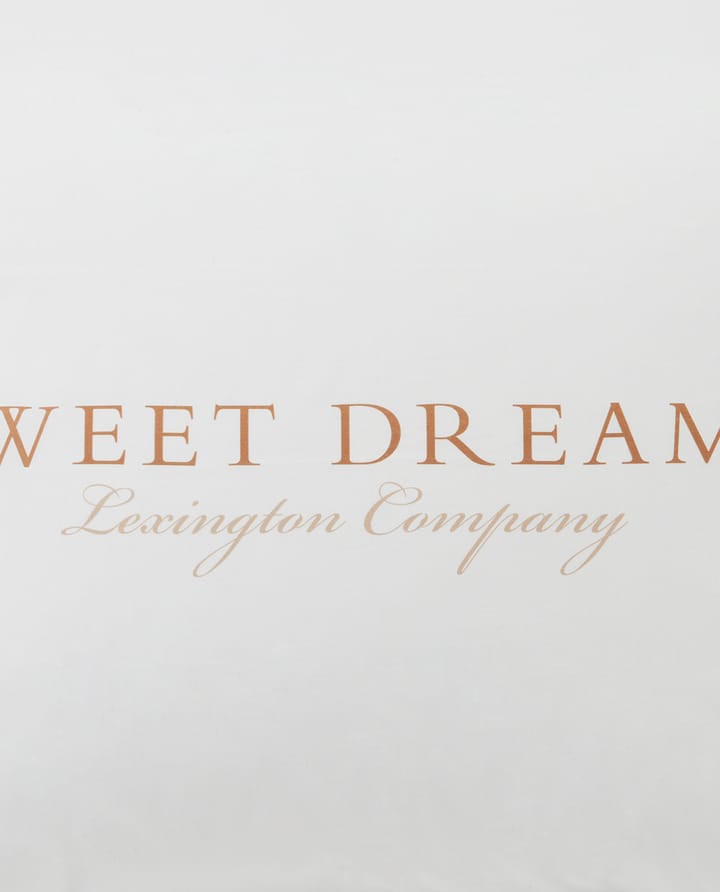 Funda de almohada Printed Sweet Dreams Poplin 50x60 cm, White Lexington