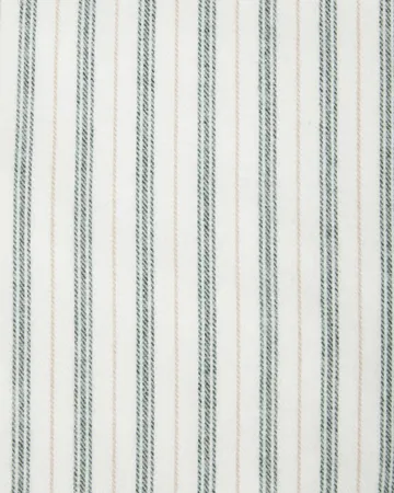 Funda de almohada Stripe cotton flannel - White-green-beige, 50x90 cm - Lexington