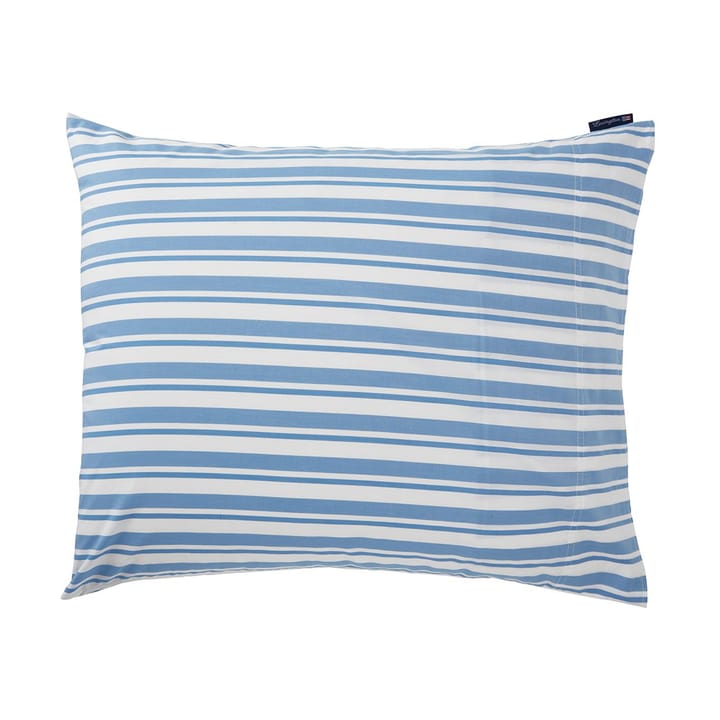 Funda de almohada Striped Cotton Poplin 50x60 cm - White-Blue - Lexington