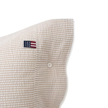 Funda de almohada Striped Cotton Seersucker 50x60 cm - Beige-blanco - Lexington