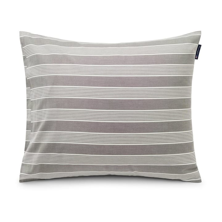 Funda de almohada Striped Lyocell Cotton 50x60 cm - Gray-white - Lexington