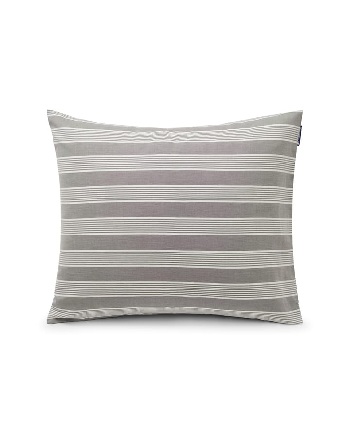 Funda de almohada Striped Lyocell Cotton 50x60 cm - Gray-white - Lexington