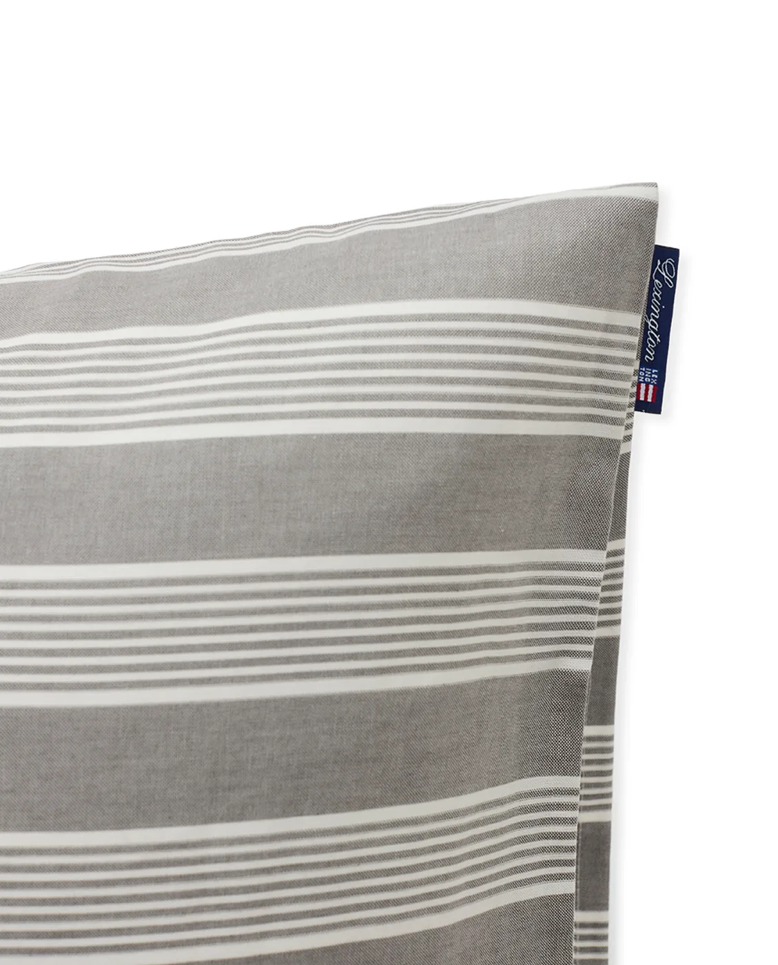 Funda de almohada Striped Lyocell Cotton 50x60 cm, Gray-white Lexington