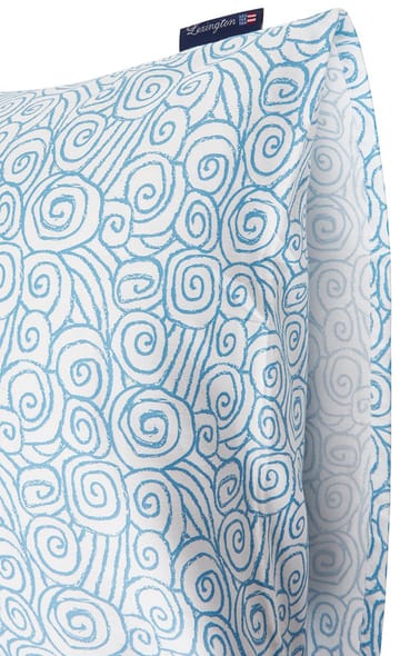 Funda de almohada Wave Printed Cotton Sateen 50x60 cm - White-Blue - Lexington