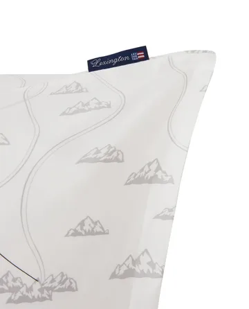 Funda de almohada Winter Printed Cotton Sateen 50x60 cm - White-gray-red - Lexington