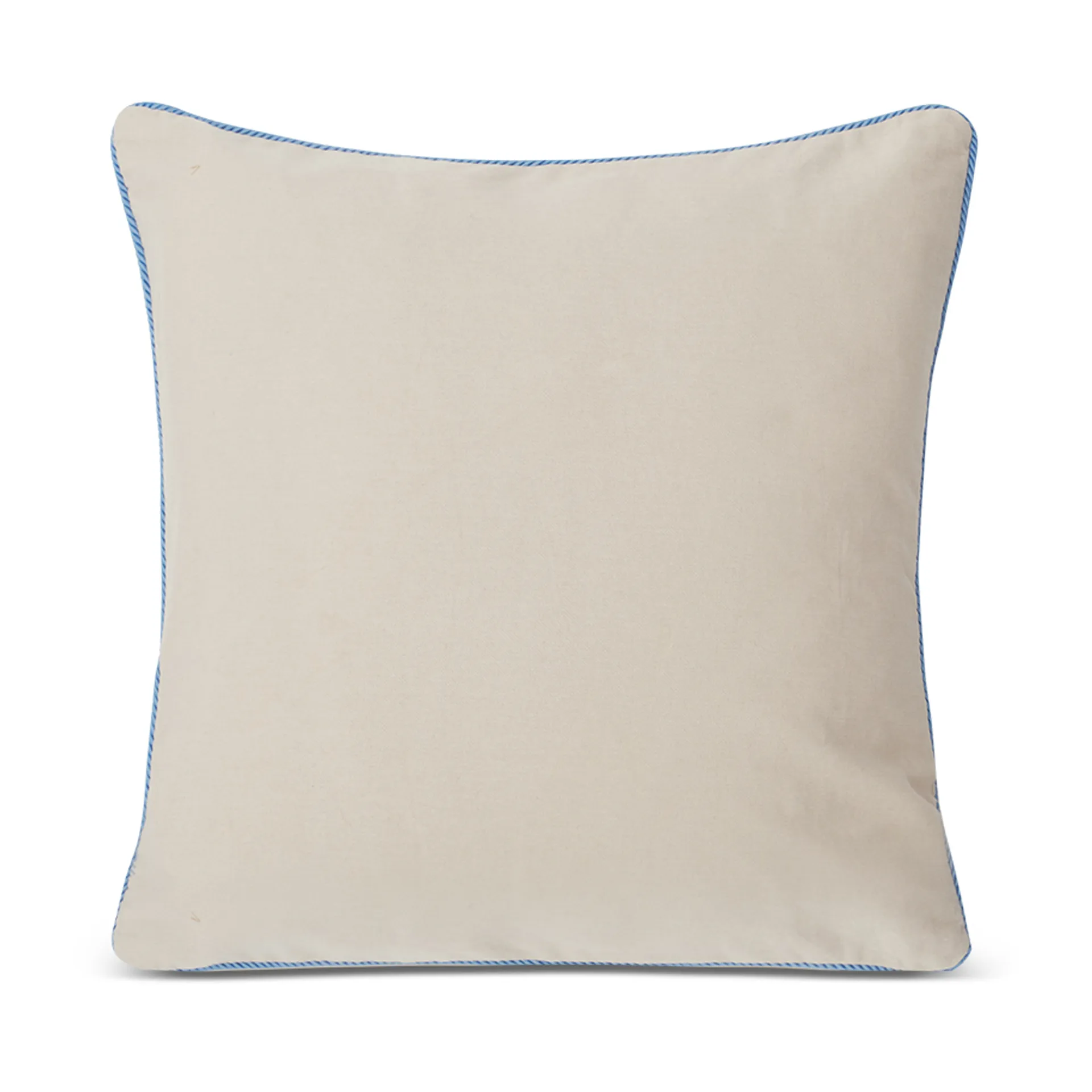 Funda de cojín Beach Club Embroidered 50x50 cm, Beige-azul Lexington