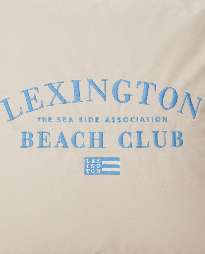 Funda de cojín Beach Club Embroidered 50x50 cm, Beige-azul Lexington