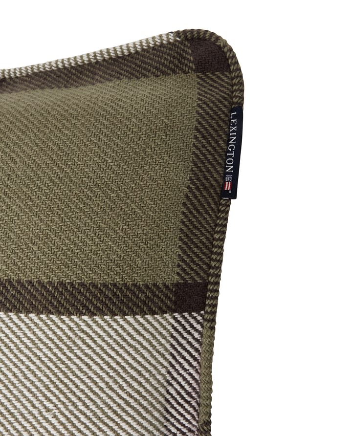 Funda de cojín Checked heavy twill 50x50 cm, Olive Lexington