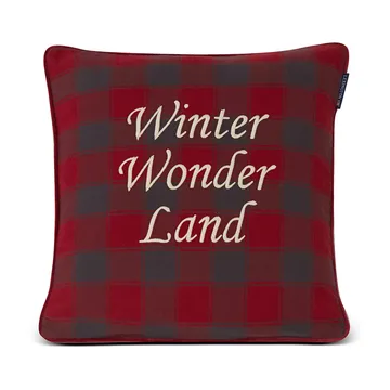 Funda de cojín Checked Organic Cotton Flannel 50x50 cm - Winter Wonder Land - Lexington
