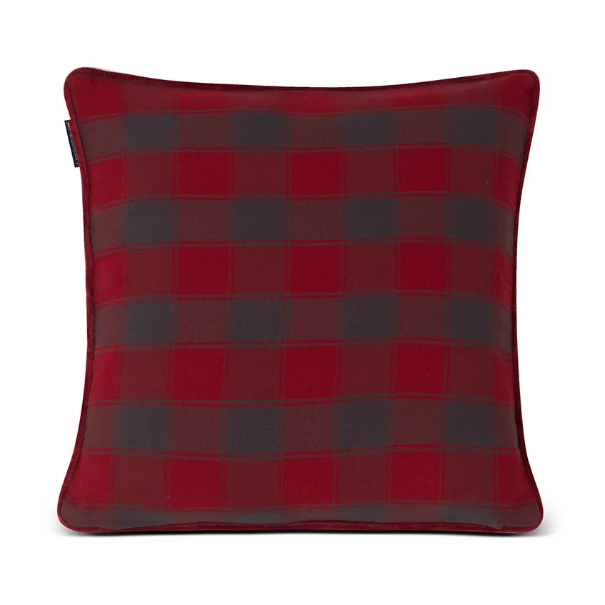 Funda de cojín Checked Organic Cotton Flannel 50x50 cm, Winter Wonder Land Lexington