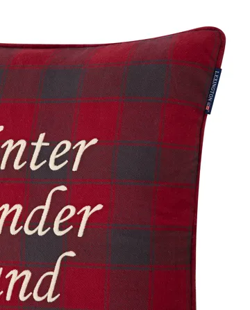 Funda de cojín Checked Organic Cotton Flannel 50x50 cm - Winter Wonder Land - Lexington