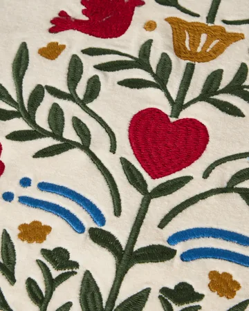Funda de cojín Christmas Tree velvet - Light beige-multi, 50x50 cm - Lexington