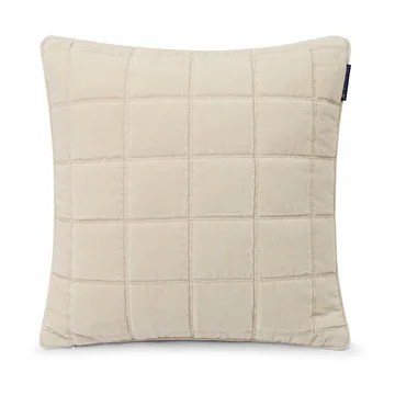 Funda de cojín Cotton Velvet quilted 50x50 cm - Light beige - Lexington