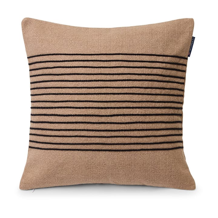Funda de cojín Deco Striped Cotton Canvas 50x50 cm, Beige-gray Lexington