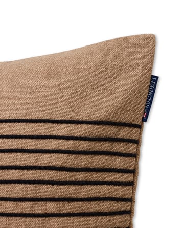 Funda de cojín Deco Striped Cotton Canvas 50x50 cm - Beige-gray - Lexington