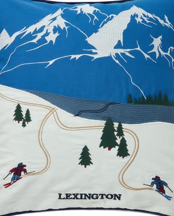 Funda de cojín Down Hill algodón ecológico 50x50 cm - Blue-White - Lexington