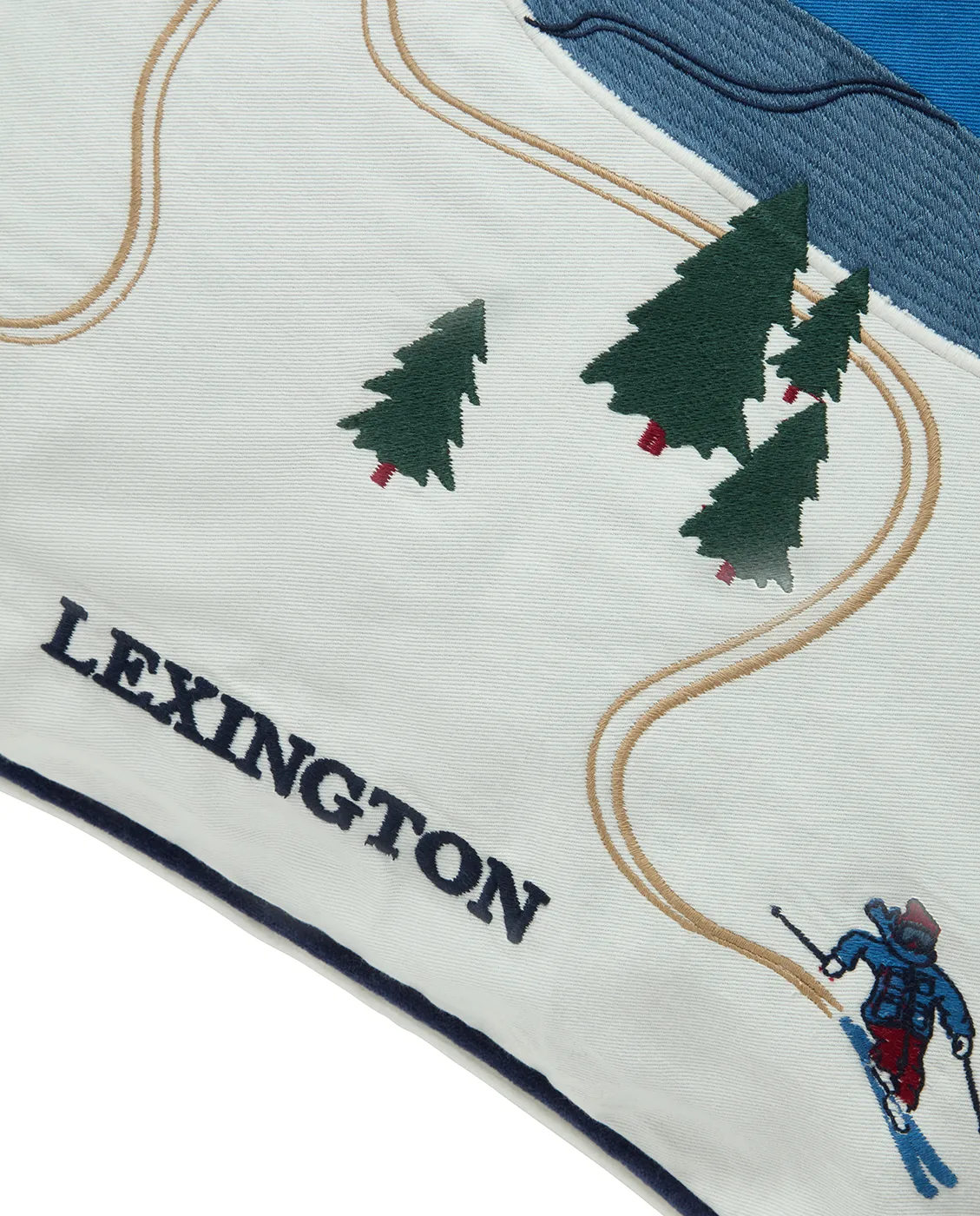 Funda de cojín Down Hill algodón ecológico 50x50 cm, Blue-White Lexington