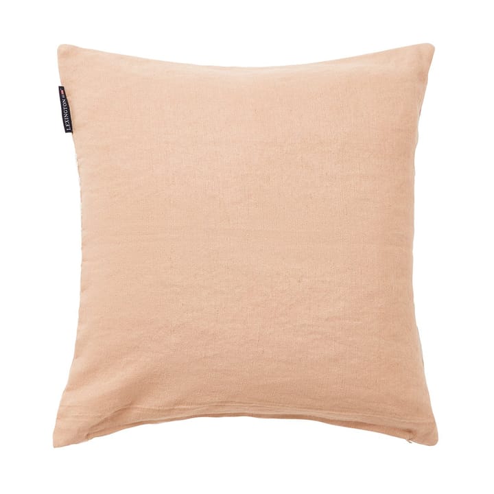 Funda de cojín Emboidery Striped Linen/Cotton 50x50 cm, Beige-white Lexington