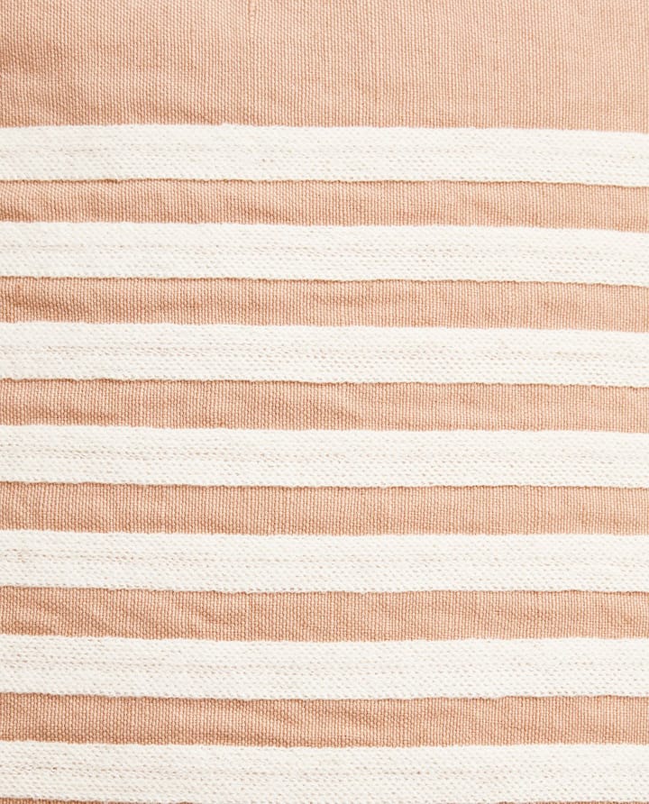 Funda de cojín Emboidery Striped Linen/Cotton 50x50 cm, Beige-white Lexington