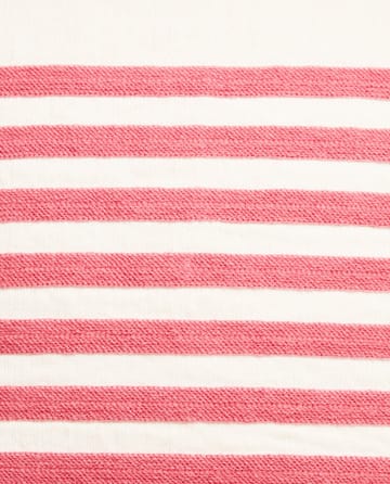 Funda de cojín Emboidery Striped Linen/Cotton 50x50 cm - Off White-red - Lexington