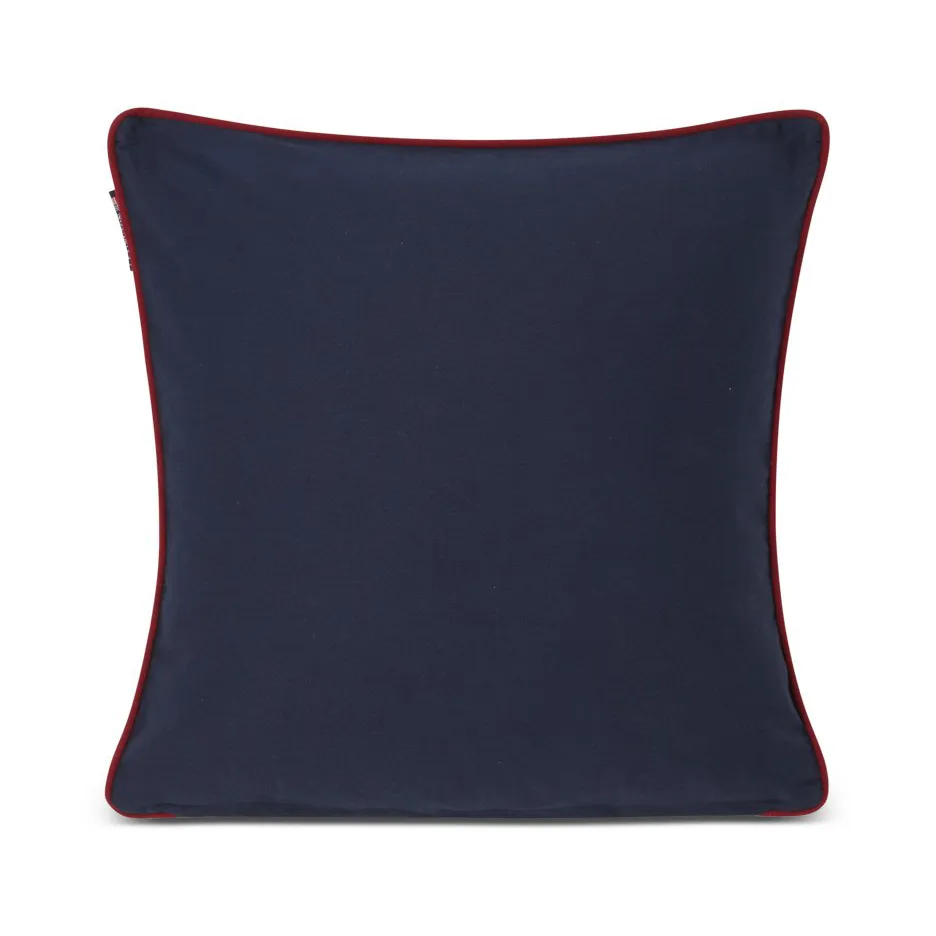 Funda de cojín Evening Skis Org Cotton Twill 50x50 cm, Dark blue-white multi Lexington